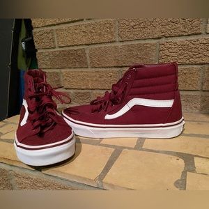 Maroon High Top Van Sneakers
